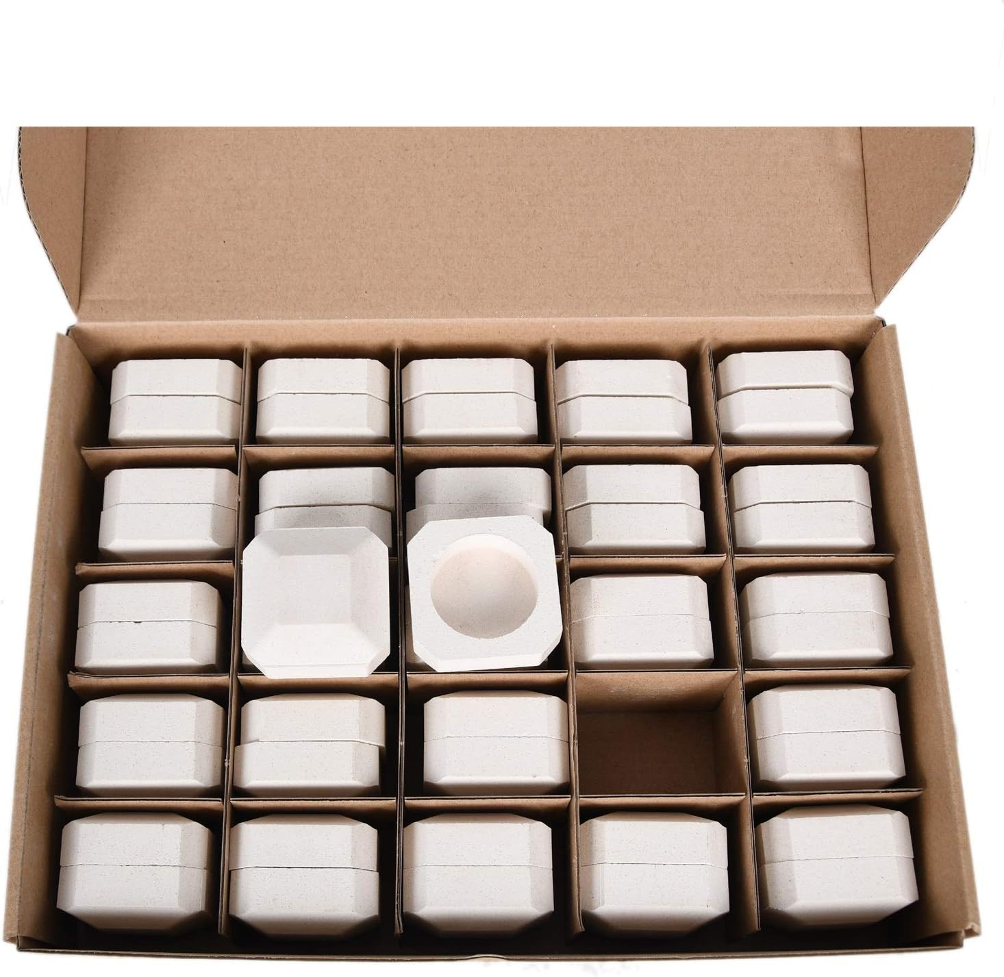 GasSaf Gas Grill Ceramic Briquettes Replacement for Lynx L27, 2BR27FR, L30, Lynx, CS30 and Others, Set of 50 pcs, 2 x 2 x 0.7 inch