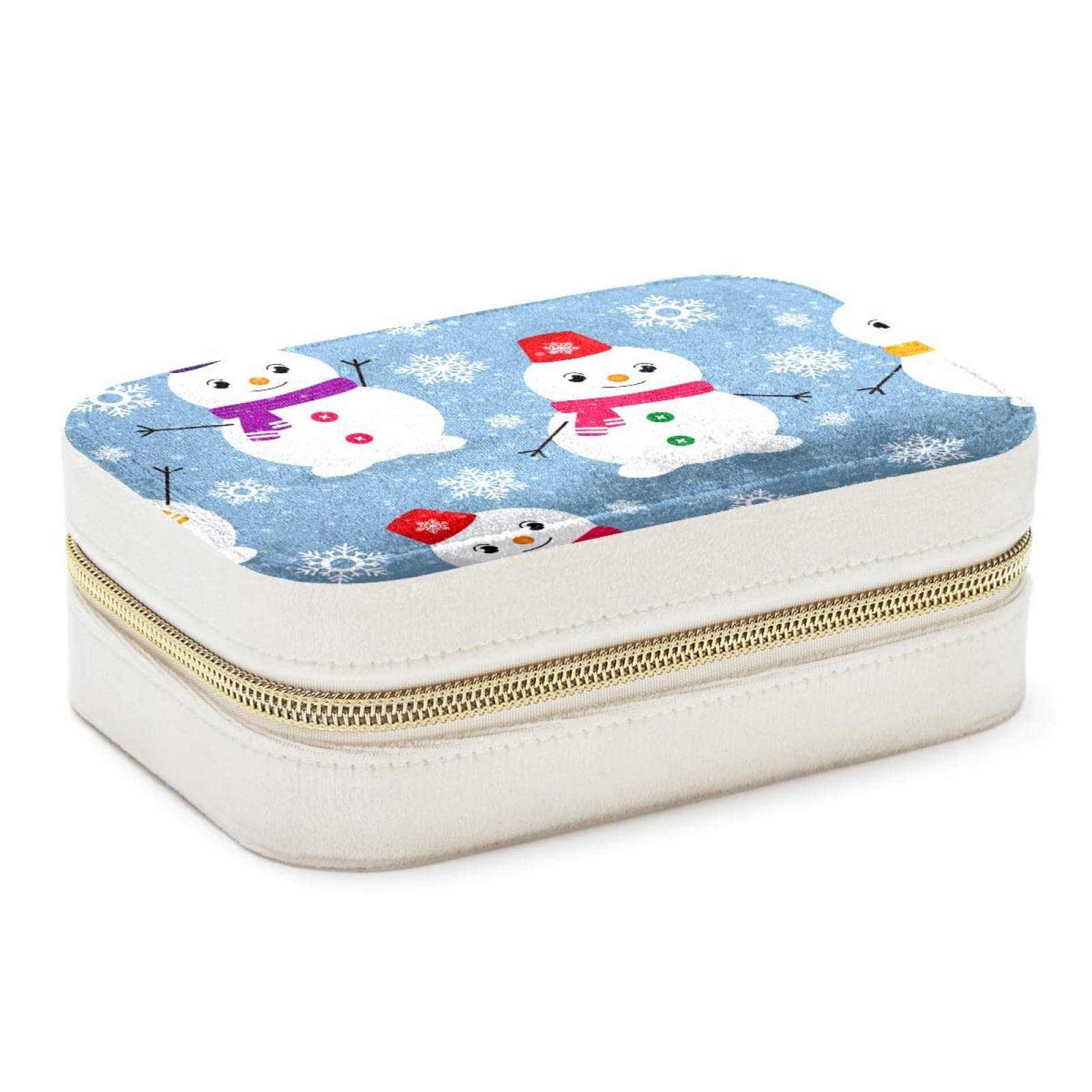 Boîte à bijoux de voyage bonhomme de neige pour vos week-ends