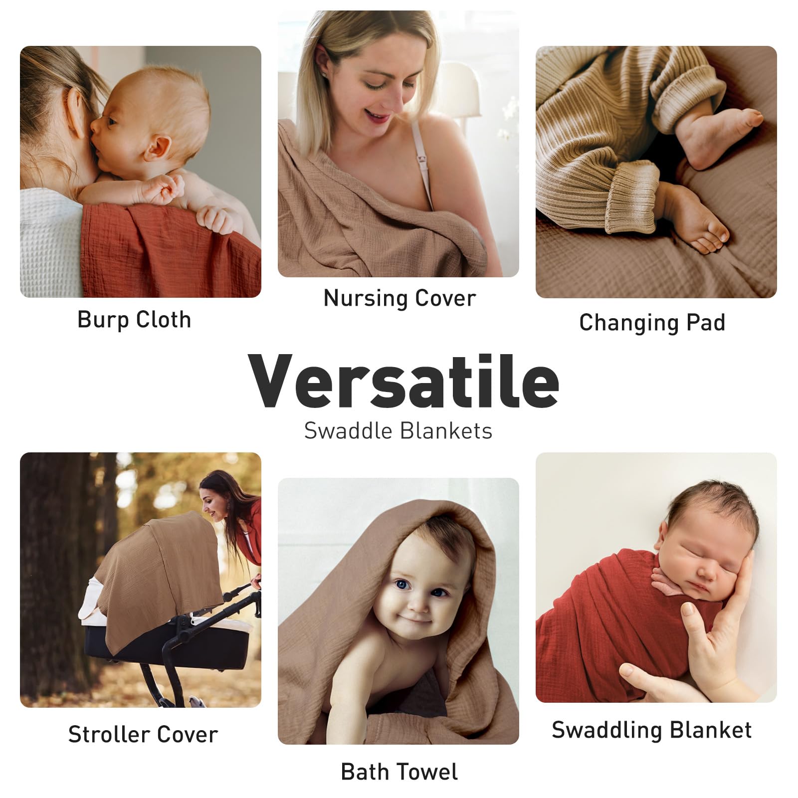 Muslin Cloth How To Use Large Swaddle Blanket Plain White Muslin