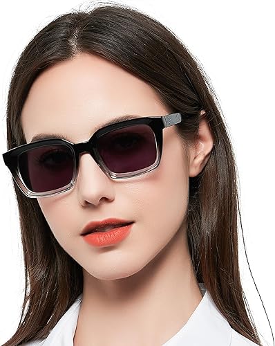 MARE AZZURO Gafas de sol de lectura para mujer 1.75 con protección UV para exteriores, 1.00 1.25 1.50 1.75 2.00 2.25 2.50 2.75 3.00 3.50 4.00 (negro