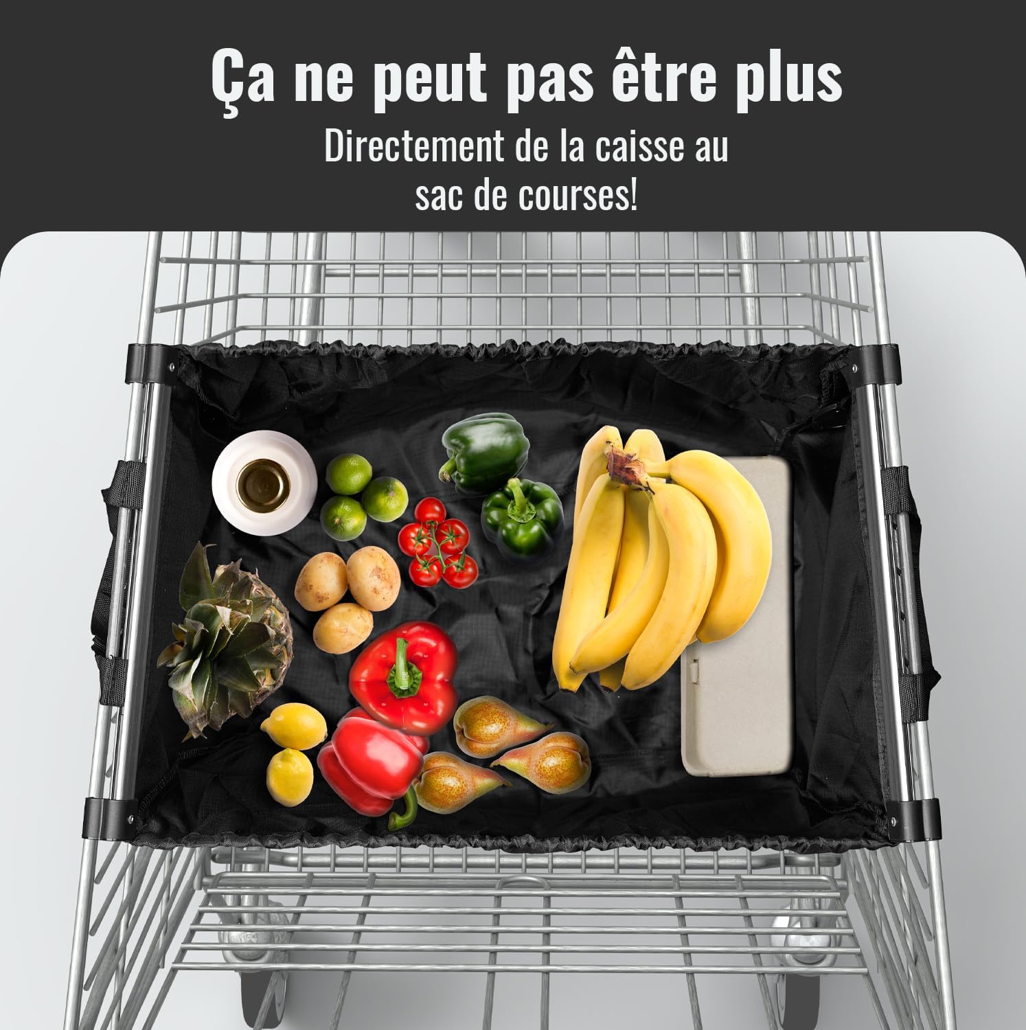 Achilles Easy-Shopper Alu: Sac Chariot Pliable, Léger & Résistant (33x50x38cm) - Description