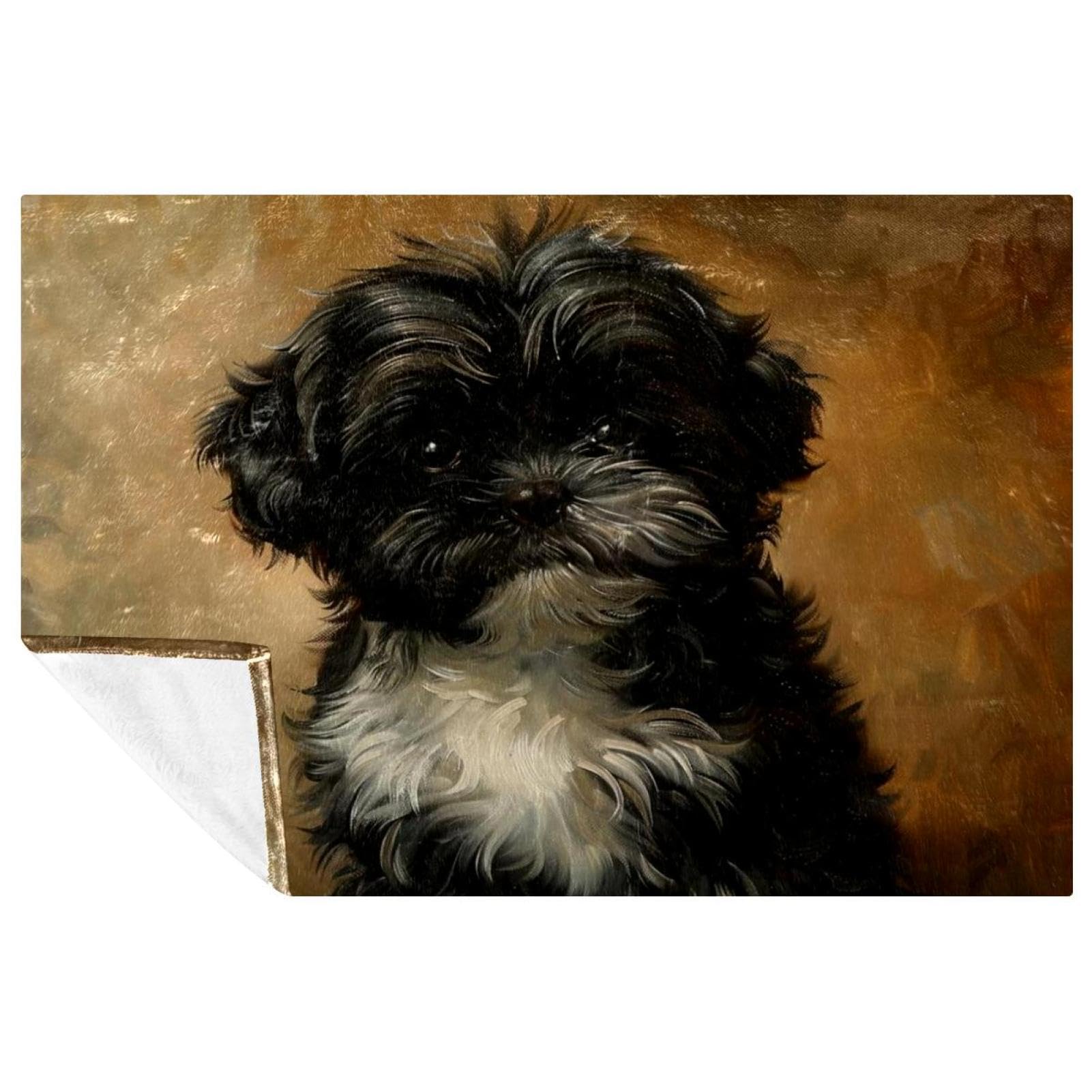 Couverture chaude motif Shih Tzu : l'atout confort de vos pique-niques