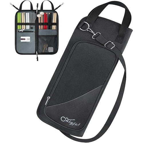 SNIGJAT Drumstick Bag with Anti-falling Pocket & Metal Hooks, 8 Slots