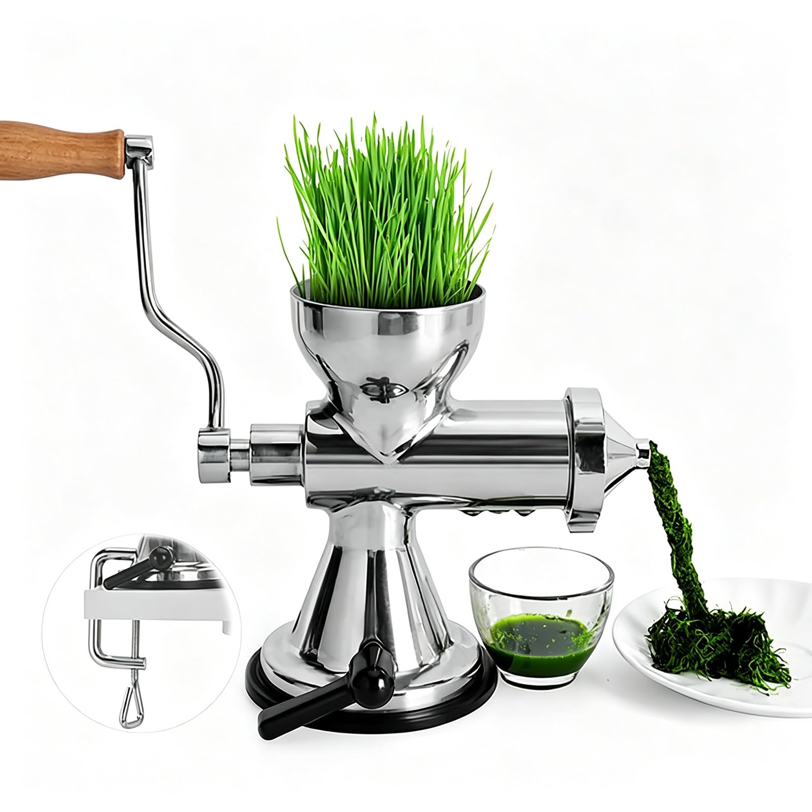 Estrattore Succo Manuale Acciaio Inox Resistente Per Erba Grano Pressa Freddo