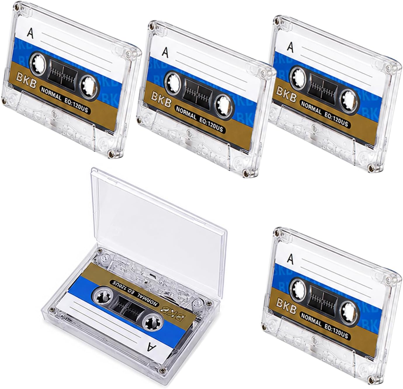10 Pcs Cassette Tape, Blank Audio Cassettes for Recording Music, 60 Min