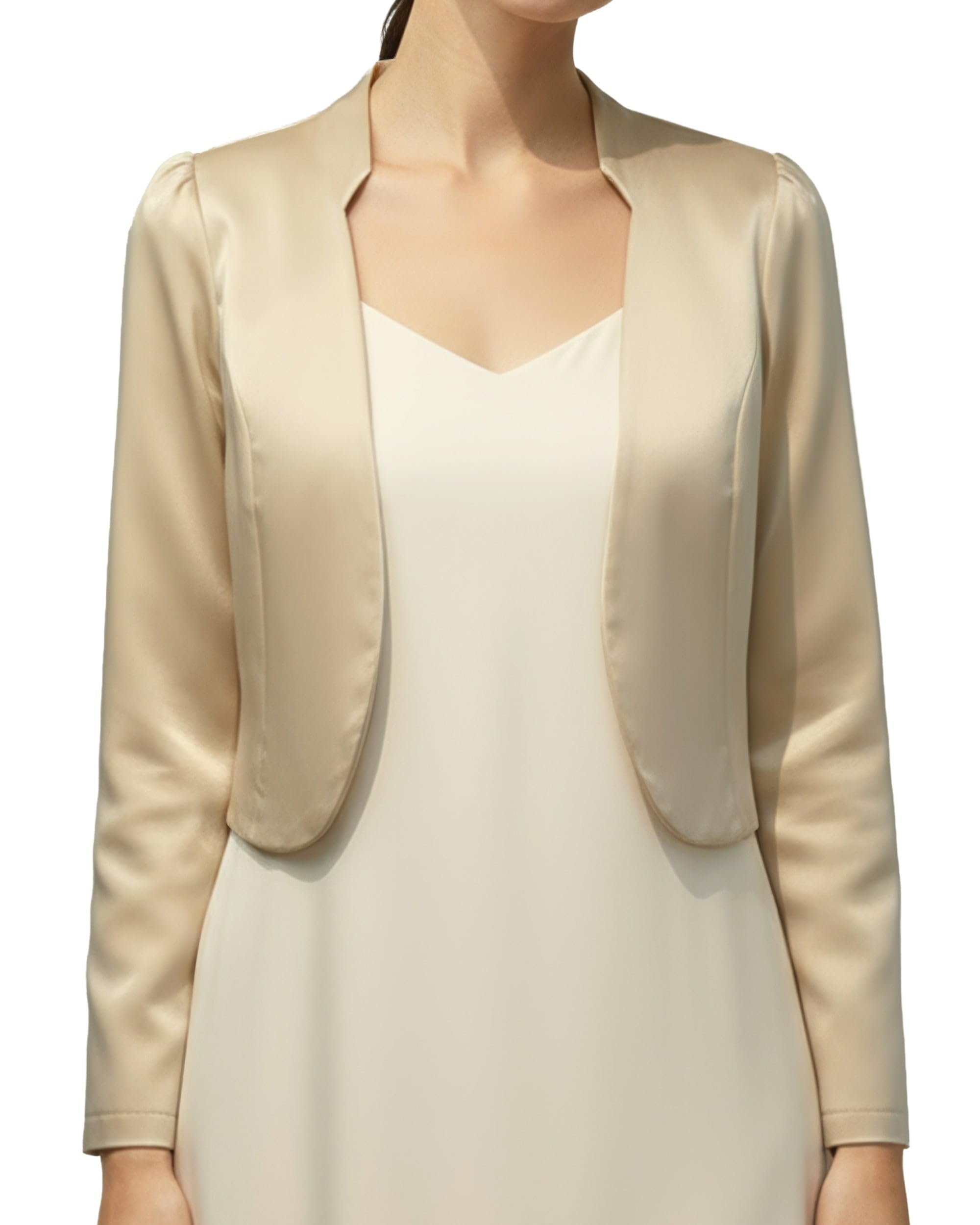 BlackButterfly Formale Raso a Maniche Lunghe Bolero Giacca