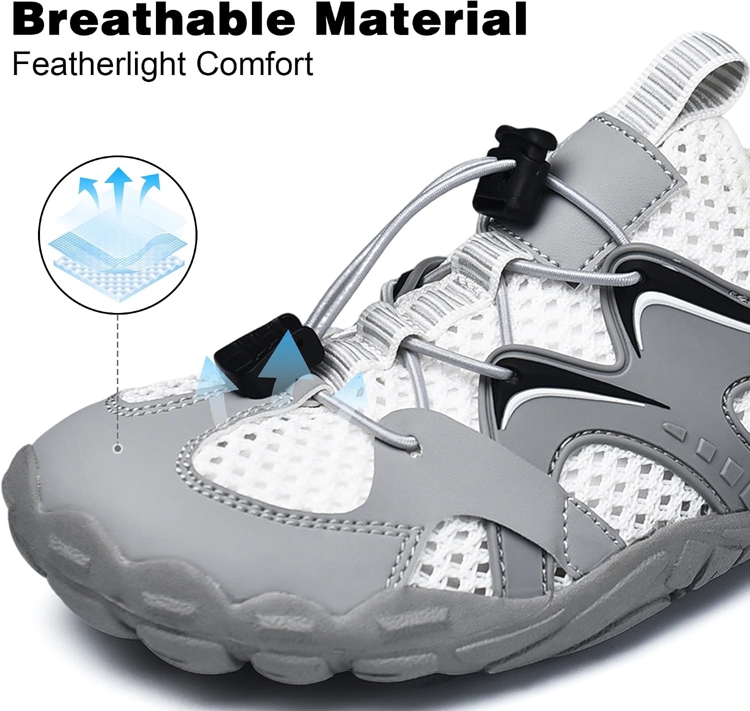 Water Shoes for Men and Women, Swim Shoes, Beach Shoes, Quick-Dry Non-Slip Shoes for Pool, Walking, Fishing, Kayaking and Water Sports