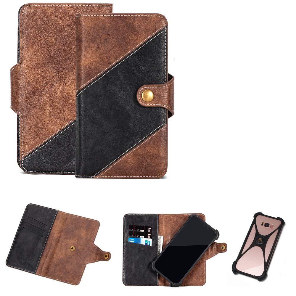 K-S-Trade Protective Case For Blackberry Key 2 LE Dual-SIM Mobile Phone Protective Cover Bookstyle Wallet Case Compatible With Blackberry Key 2 LE Dual-SIM With Bumper And Edge Protection Cell Phone