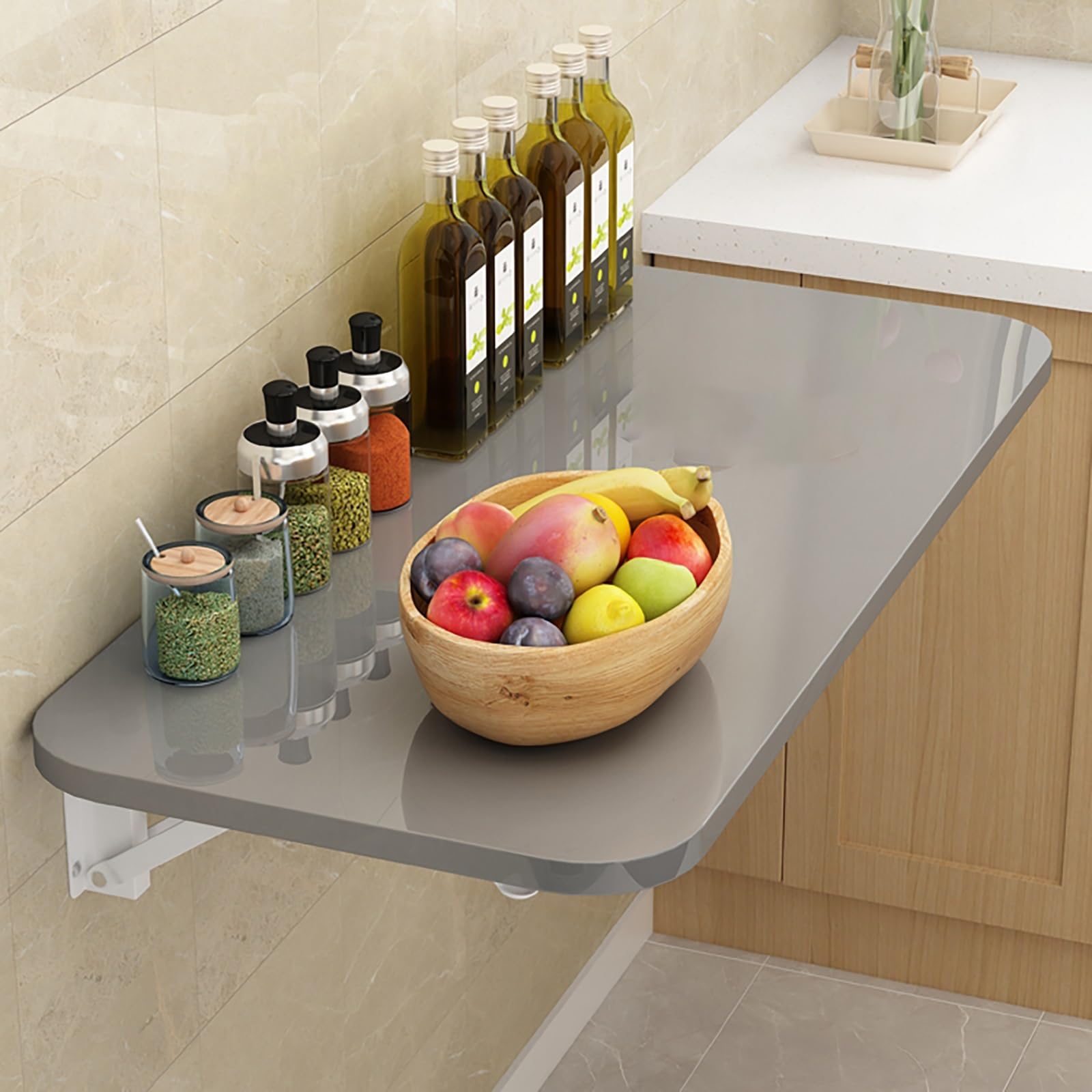 Table d'écriture en bois peu encombrante pour optimiser le salon ou la cuisine moderne