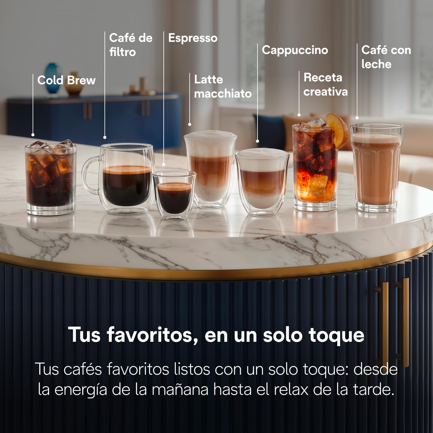 De’Longhi Eletta Ultra – Cafetera Superautomática con Jarra de leche automática, 50+ Bebidas Calientes y Frías, Silent Technology, Pantalla Táctil a Color, Color Metal (ECAM472.85.MB) - 5