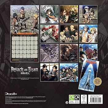 Official Attack On Titan Square Calendar 2025 by Danilo Promotion