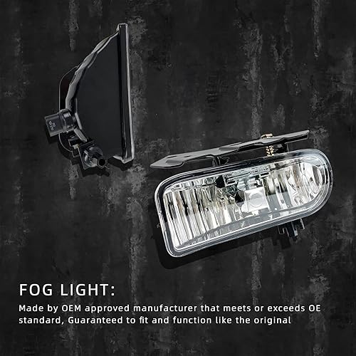 Miniatura 3 de Conjunto de luces antiniebla de repuesto para 2002 2003 2004 2005 2006 Cadillac EscaladeEscalade EXTEscalade ESV con bombillas halógenas de