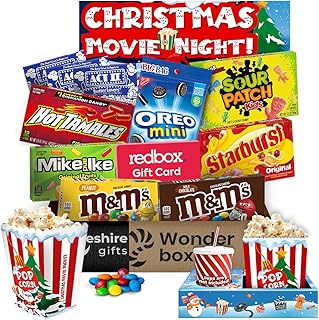 Movie Night Gift Baskets - Popcorn Sets With Trays & Snacks - Family Holiday Gifts & Gift Baskets By Cheshire Gifts