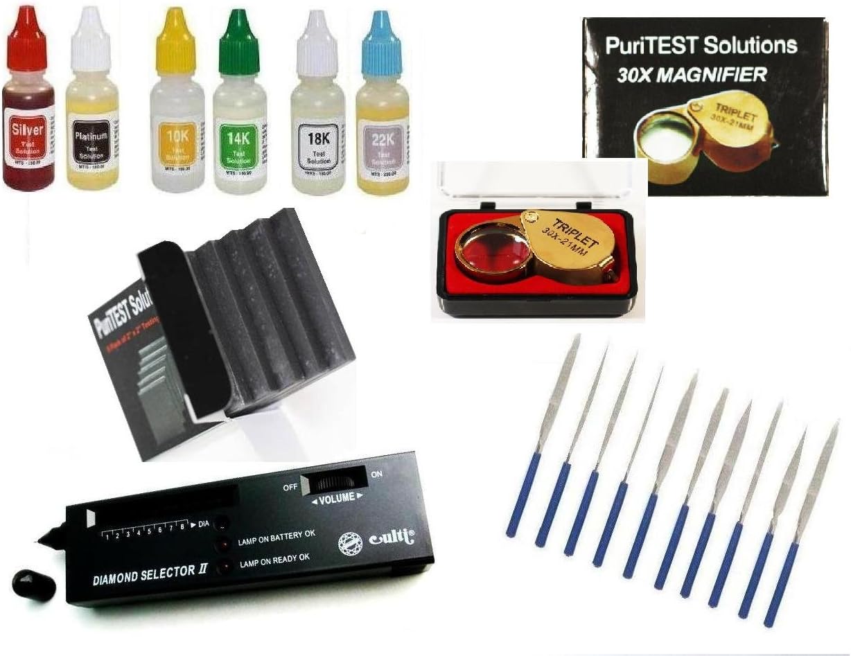 Amazon.com: PuriTEST Jeweler's Hand Tool Pack- Stones, Files, Acids, and MORE : Industrial ...