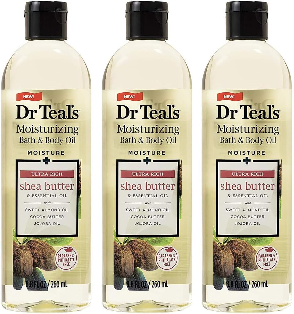 dr teal's moisturizing bath and body oil coconut oil