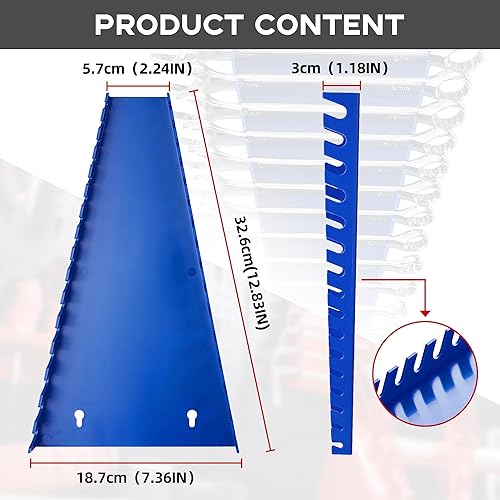 Miniatura 3 de Soporte de llave de plástico, organizador de llaves ampliado, estantes de llaves de plástico de alta densidad para pared y caja de herramientas,