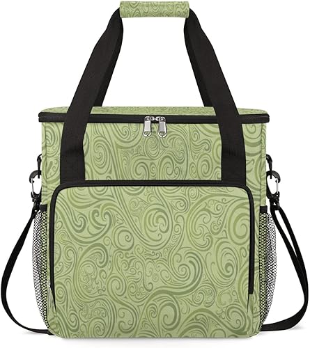 Sage Green Abstract Art Coffee Maker Carring Bag Travel Storage Tote Bag Compatible with Keurig K-Mini or K-Mini Plus Portable Single Serve Coffee