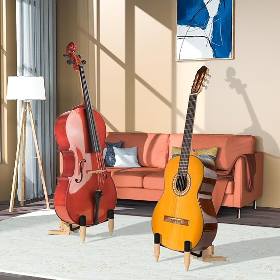 DIDA Guitar Stand for Acoustic Guitar, Portable Folding A-frame Wooden Floor Stand, Compact and Portable Storage, Travel Stand, Home, Studio, or Concert Use (Ashwood)