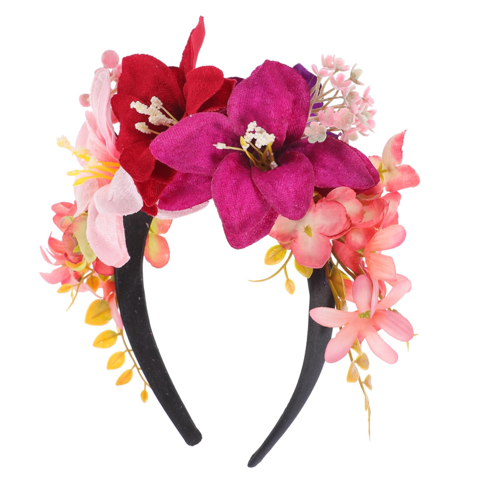 Healeved 4pezzi Cerchietto Floreale Elegante Per Cerimonia e Occasioni Speciali Accessorio Per Con Fiori Di Giglio Per e Matrimoni