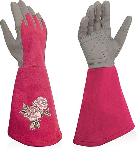 Guantes Intra-FIT de jardinería, diseño de rosas, color morado, magenta, azul, verde oliva, azul claro, rosa claro y rosa fuerte, unisex