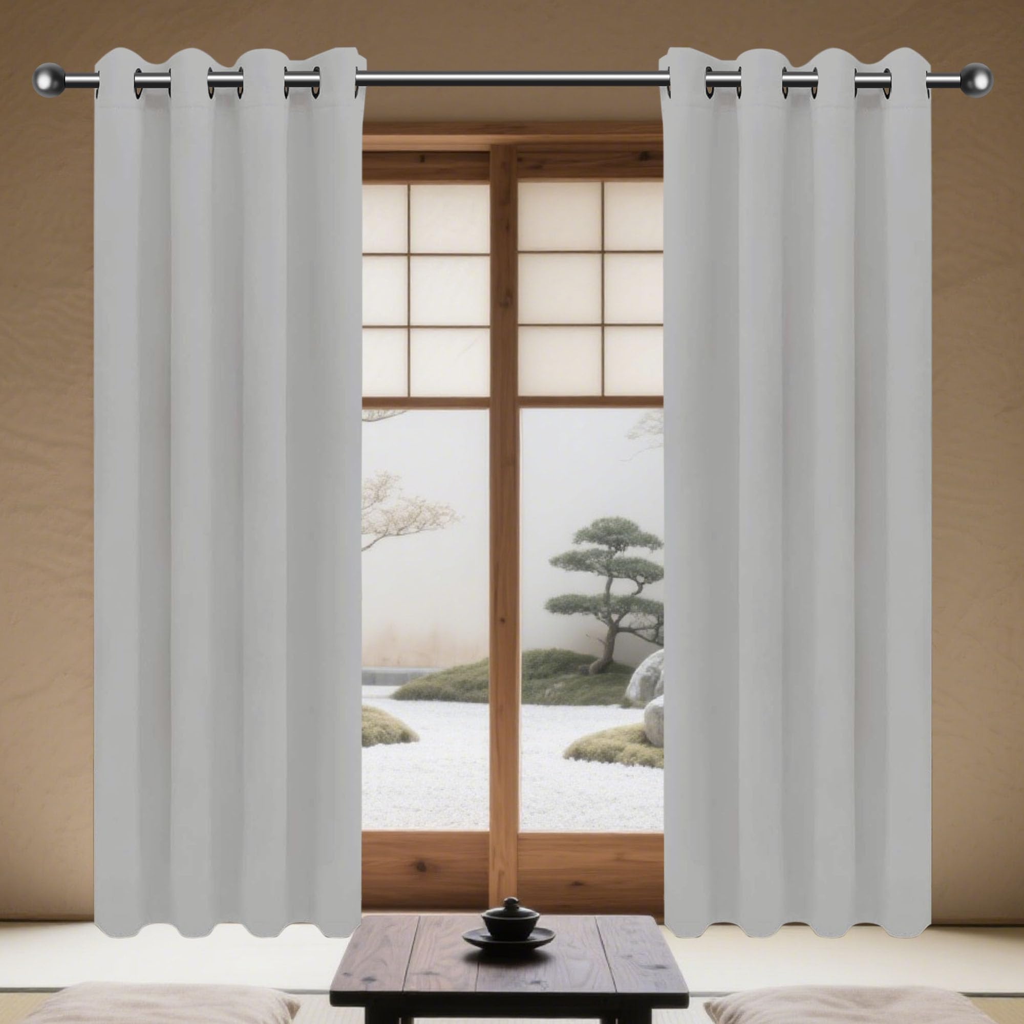 Rideau Occultant 100% Tissu Premium Isolation Thermique Fenêtre
