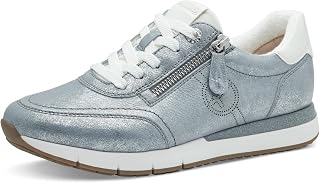 Tamaris Damen Wide Fit Damen Sneaker flach zum Schnüren mit Reißverschluss
