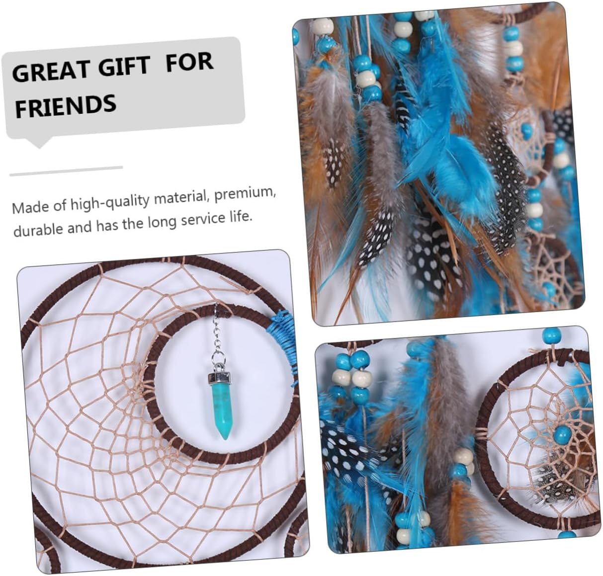 SHINEOFI Dream Catcher Ornament with LED Light, Romantic Hanging Decoration for Bedroom and Home Festival Décor