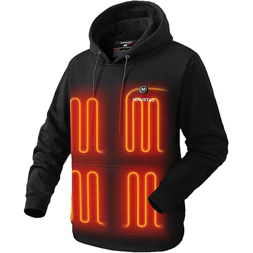 Venustas Unisex Pullover Heated Hoodie with Battery Included, Heated Sweatshirt for Men and Women