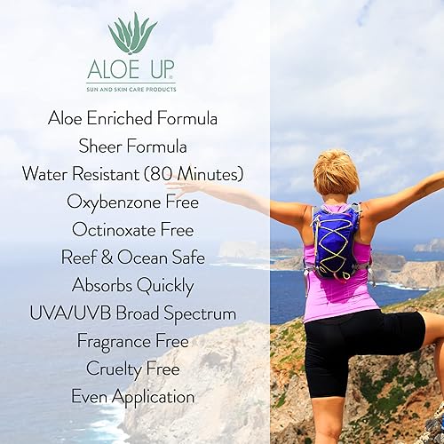 Miniatura 7 de Aloe Up Protector solar Sport Continuous Spray SPF 15 - Protector solar de amplio espectro UVA/UVB para rostro y cuerpo - Con gel de aloe vera