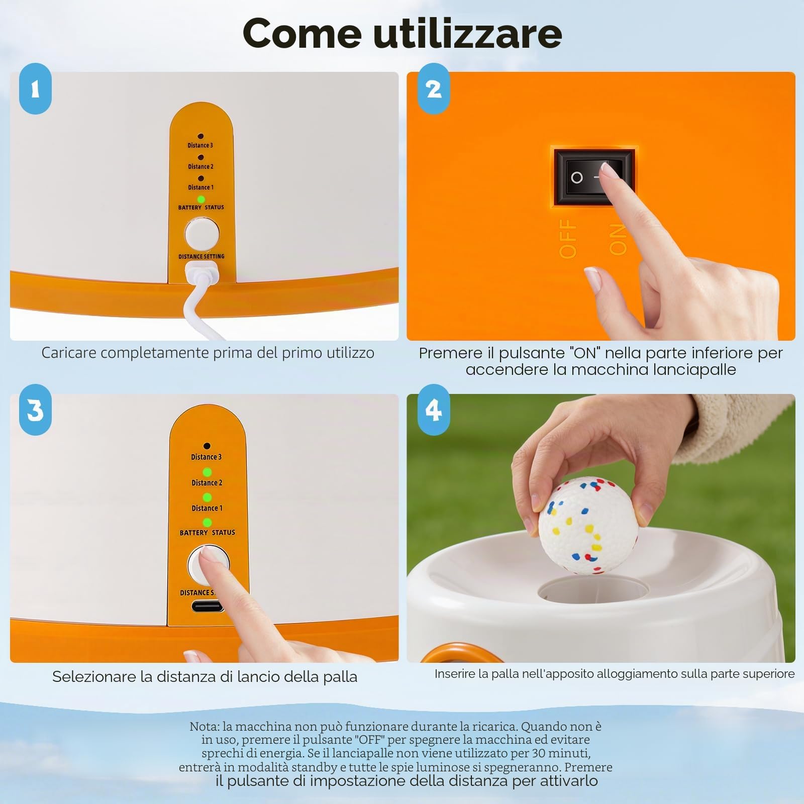 Lanciapalle automatico per cane - Macchina lanciapalle interattiva - Lanciapalle automatico interattivo per cani di piccola taglia e cane
