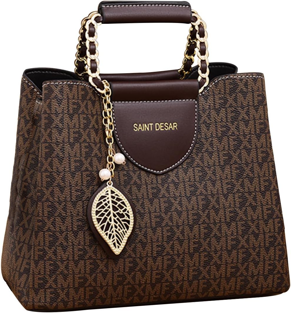 CORIOS Elegant Handbag for Women Ladies PU Leather Shoulder Crossbody Bag Fashion Messenger Top-Handle Bag Small Satchel Bag