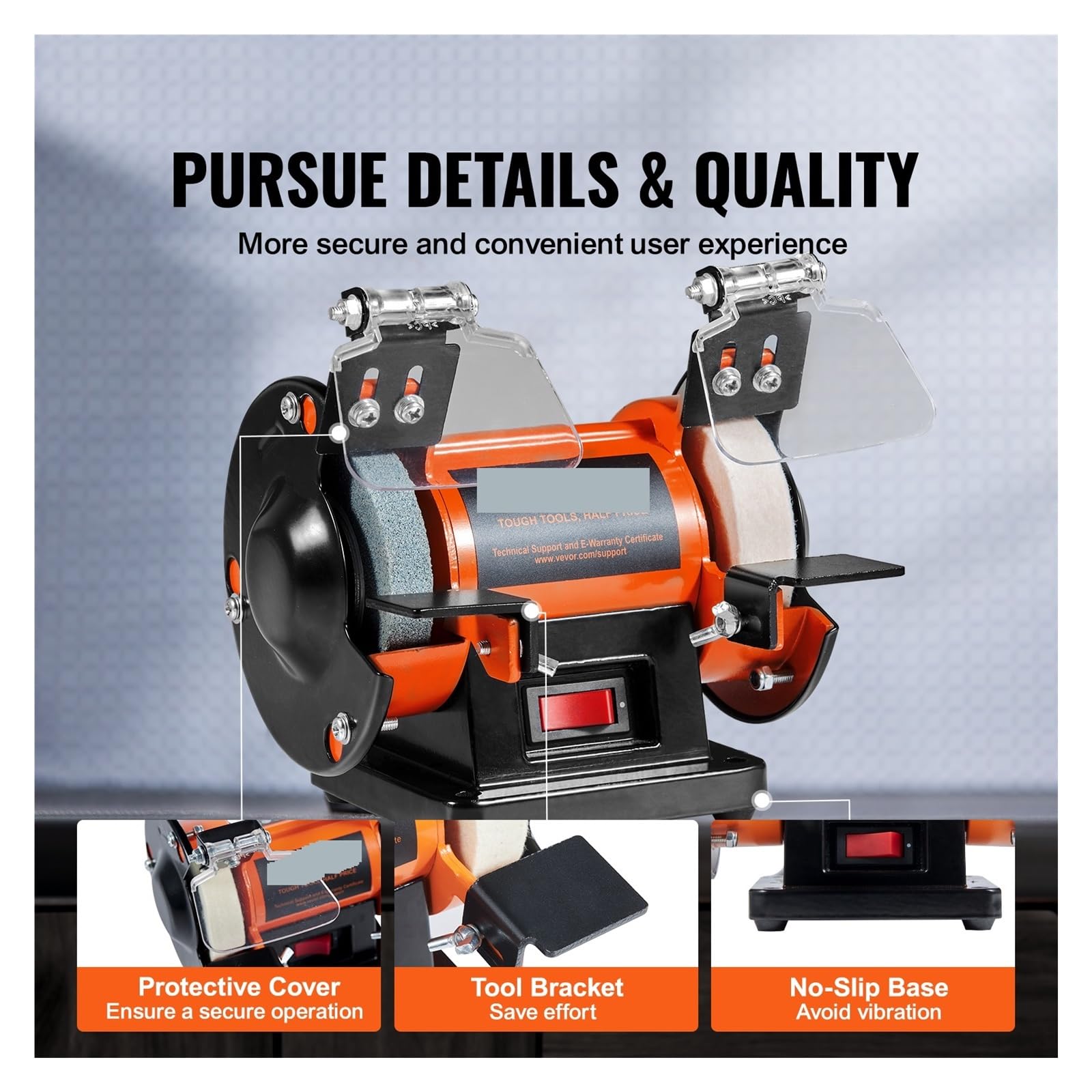 Smerigliatrice Da Banco Multifunzione 150W Con Lucidatrice E Trapano - 70MM, Velocità Variabile - Foto 11