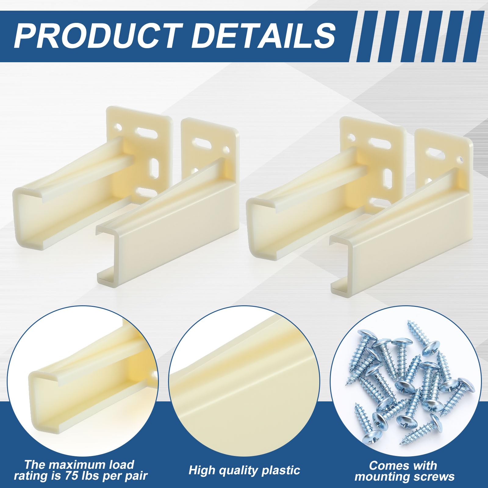 Chunful Drawer Slides - Rear Track Mounting Plates -3