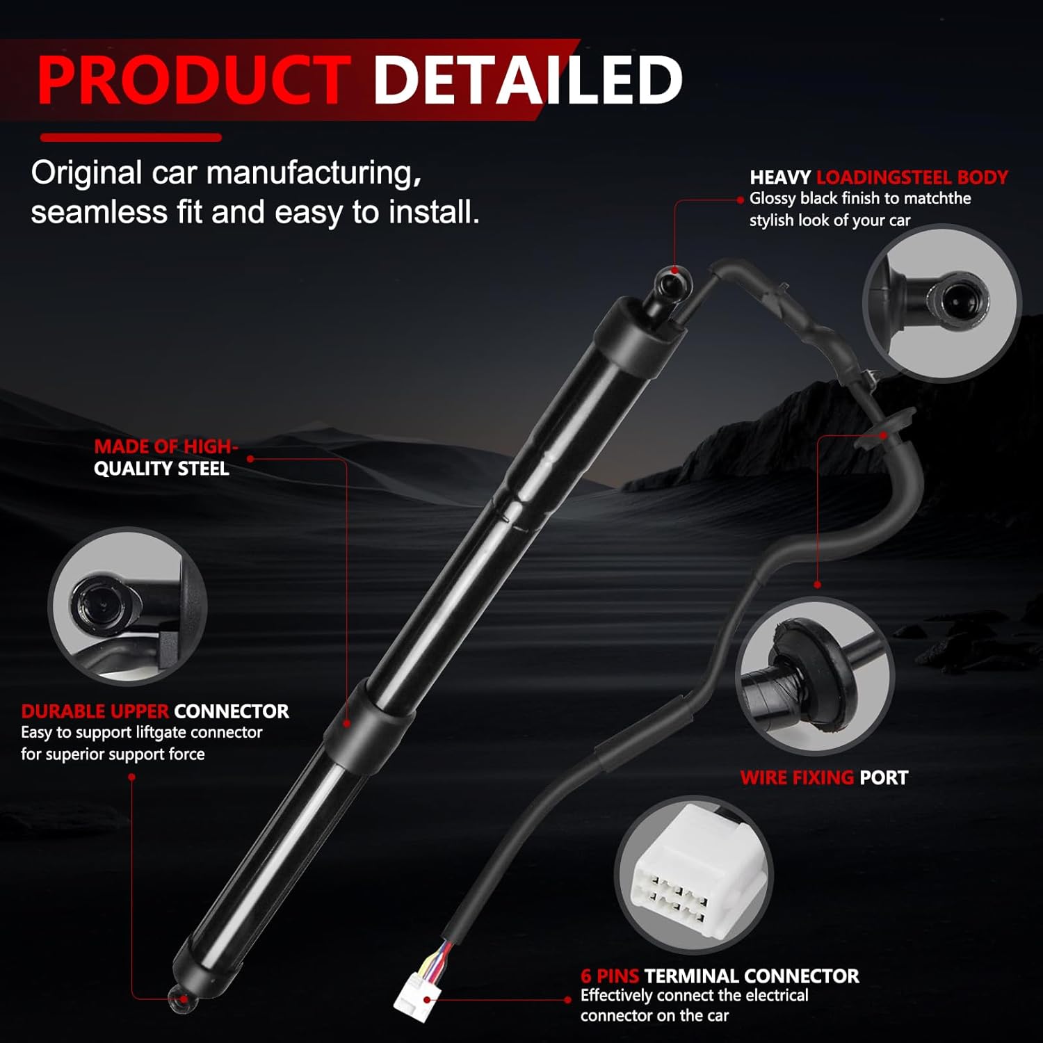 6891009010 Electric Rear Hatch Lift Struts Compatible with 2013-2018 Toyota RAV4 Liftgate Actuator 1 Pair, 2Pcs Trunk Tailgate Power Shock Support 2Pcs Replacement 6892009010