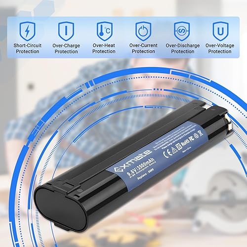 Miniatura 6 de Exmate Batería de 3.5Ah 9.6V compatible con Makita 9000 9033 9600 193890-9 192696-2 632007-4 6096D 6093D DA391D 6095D 5090D 4390D 6012HD 5090D 8402