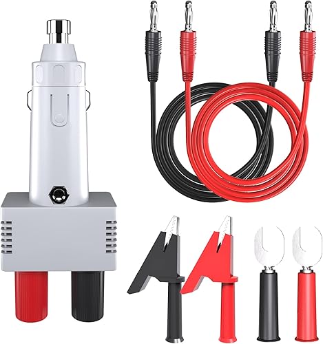 Goupchn Enchufe de encendedor de cigarrillos macho a doble hembra de 0.157 in hembra adaptador de cargador de coche 12V 10A con cables de