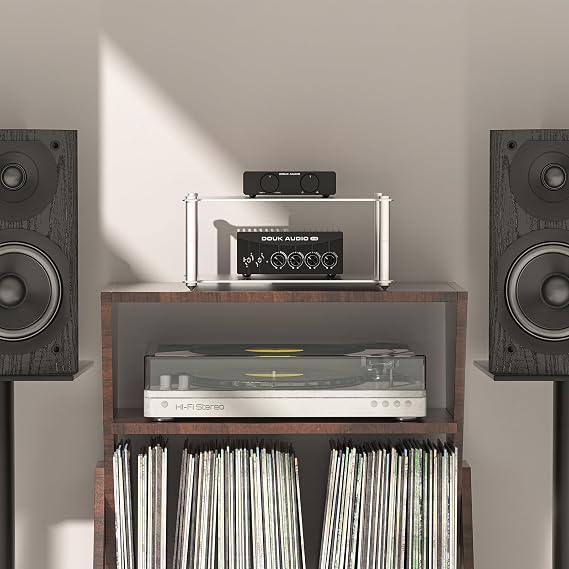 Aluminum Stand for Audio Equipment, Desktop Amplifier/Preamp Storage Stand, Load Capacity Design, Tool-Free Assembly