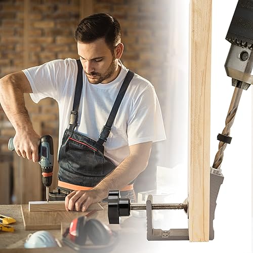 Miniatura 6 de Kit de plantilla de agujero de bolsillo, herramienta perforadora para carpintería, plantilla de agujero de bolsillo con herramienta de guía de