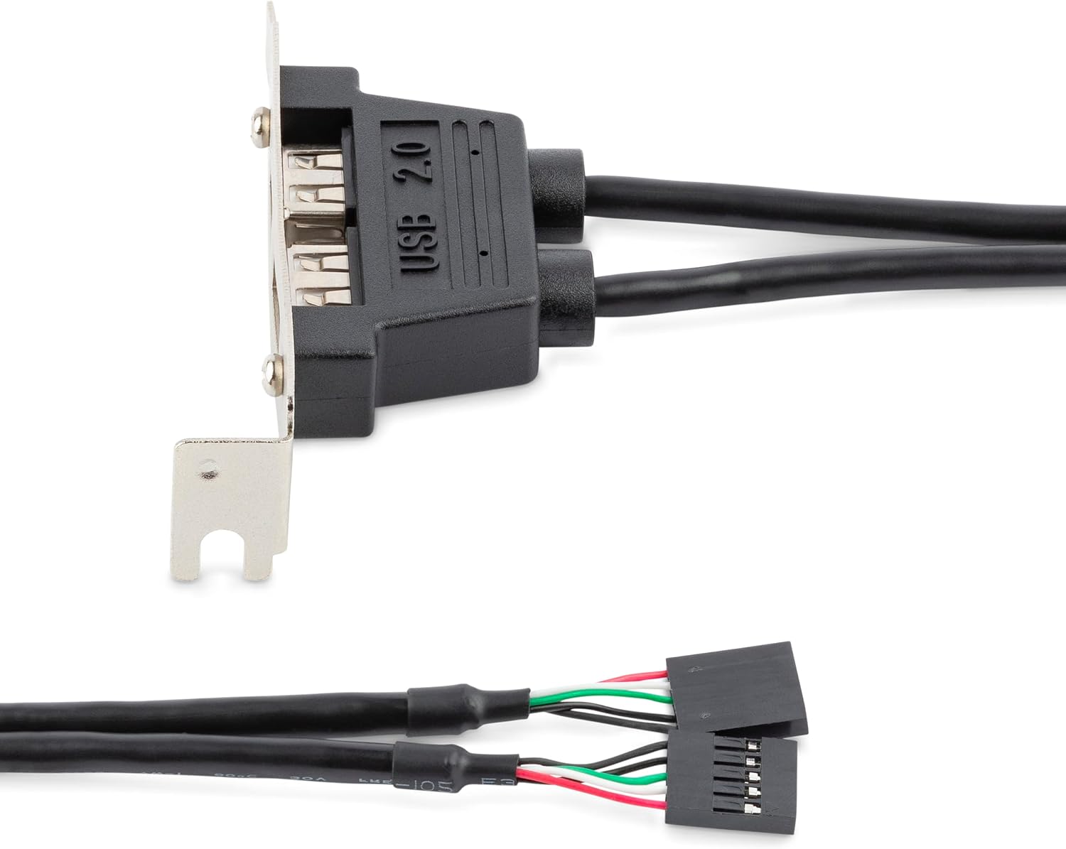StarTech.com 2 Port USB A Female Low Profile Slot Plate Adapter - 2 Port USB Bracket - USB 2.0 A Female (USBPLATELP)