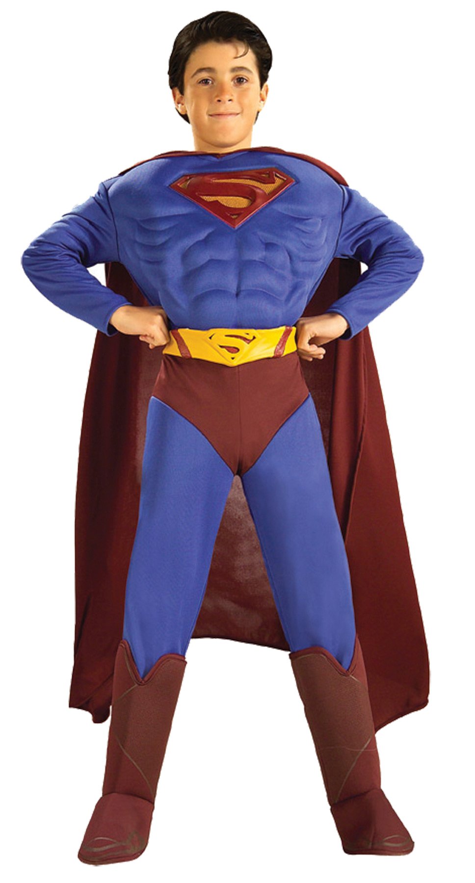 DC Comics Deluxe Muscle Chest Superman Child's Costume, Medium
