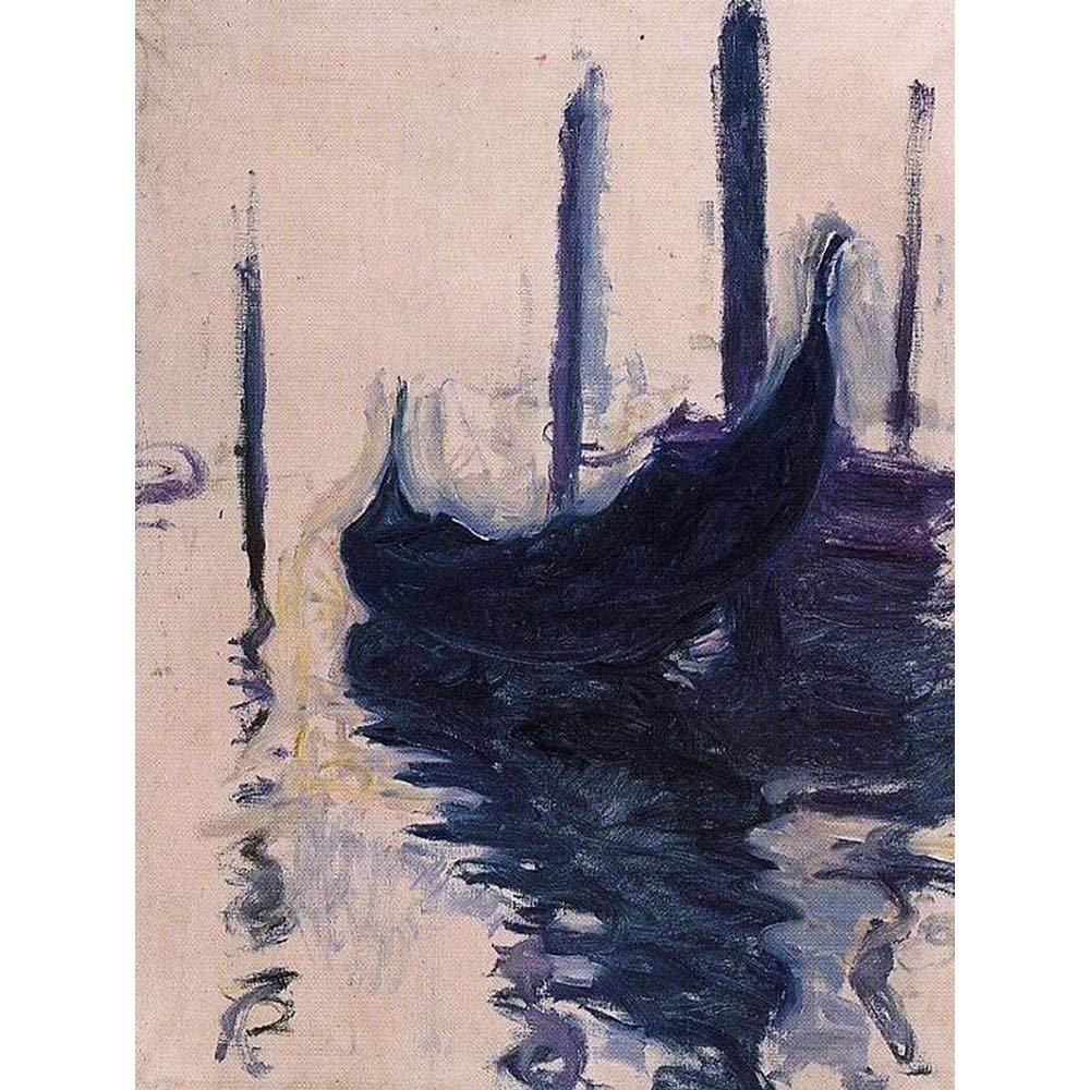 Wee Blue Coo Claude Monet Gondola Venice Old Master Painting Art Print Poster Wall Decor 12X16 Inch
