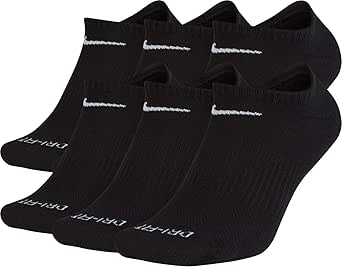 NIKE Dri-Fit Training Everyday PLUS MAX Cushioned No-Show Socks 6 PAIR