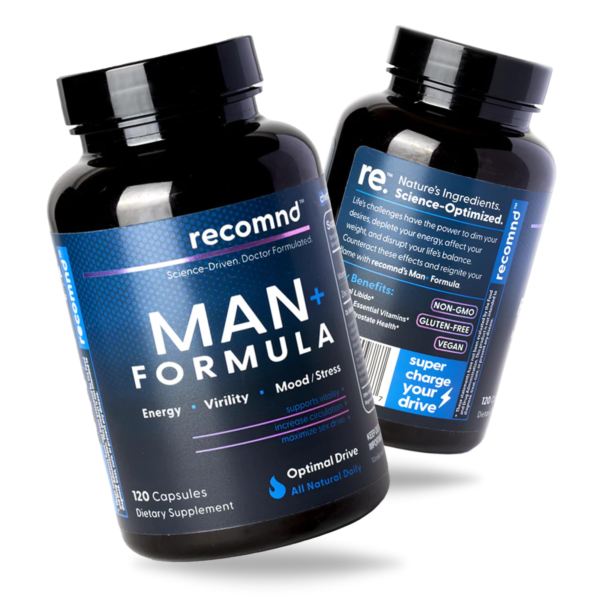 滾りMen's Supplement Amazon.com: recomnd Nutrition - Man+ Formula, Energy Support