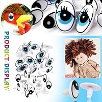 Vista 5 de TOAOB - Juego de 60 ojos de seguridad de plástico, ojos negros y azules, 0.512 x 0.748 in, 0.669 x 0.984 in, ojos de seguridad para muñecas