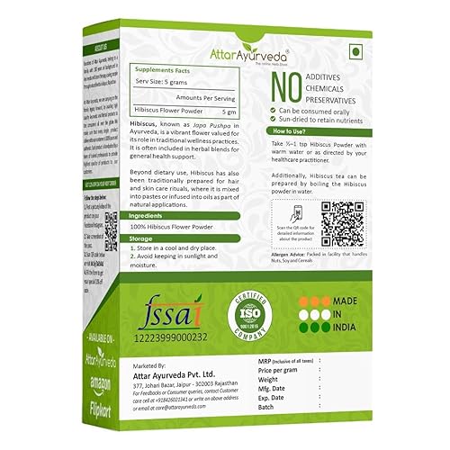 Miniatura 7 de Polvo de hibisco para el crecimiento del cabello reduce la caspa, apto para veganos, puro y natural, sin conservantes, apto para veganos, sin OMG,