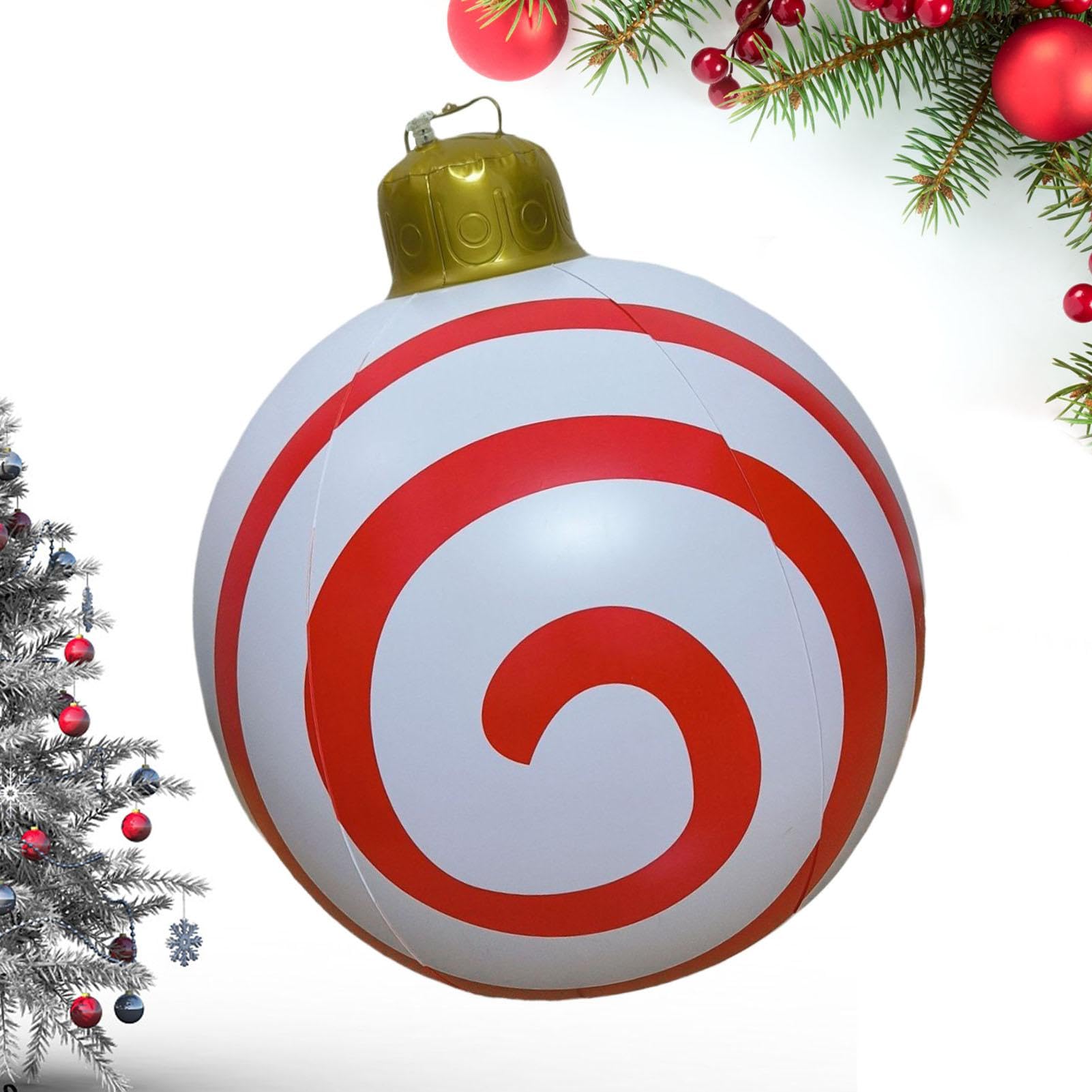 Boule de Noël gonflable lumineuse de 58 cm pour décoration de jardin