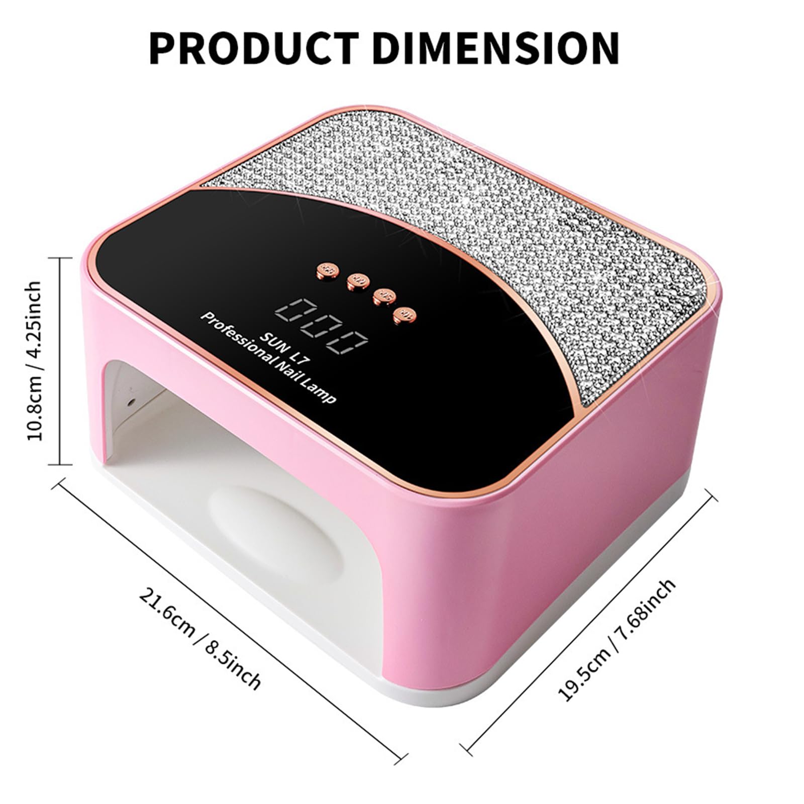 Lámparas de curado de esmalte de uñas (rosa, L7)