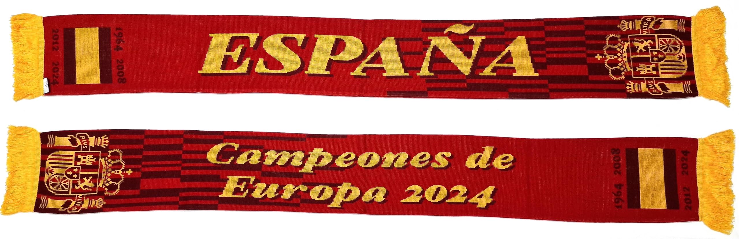 EUROSCARVES Hiszpania Espana szalik z dzianiny do piłki nożnej (Campeones de Europa 2024)