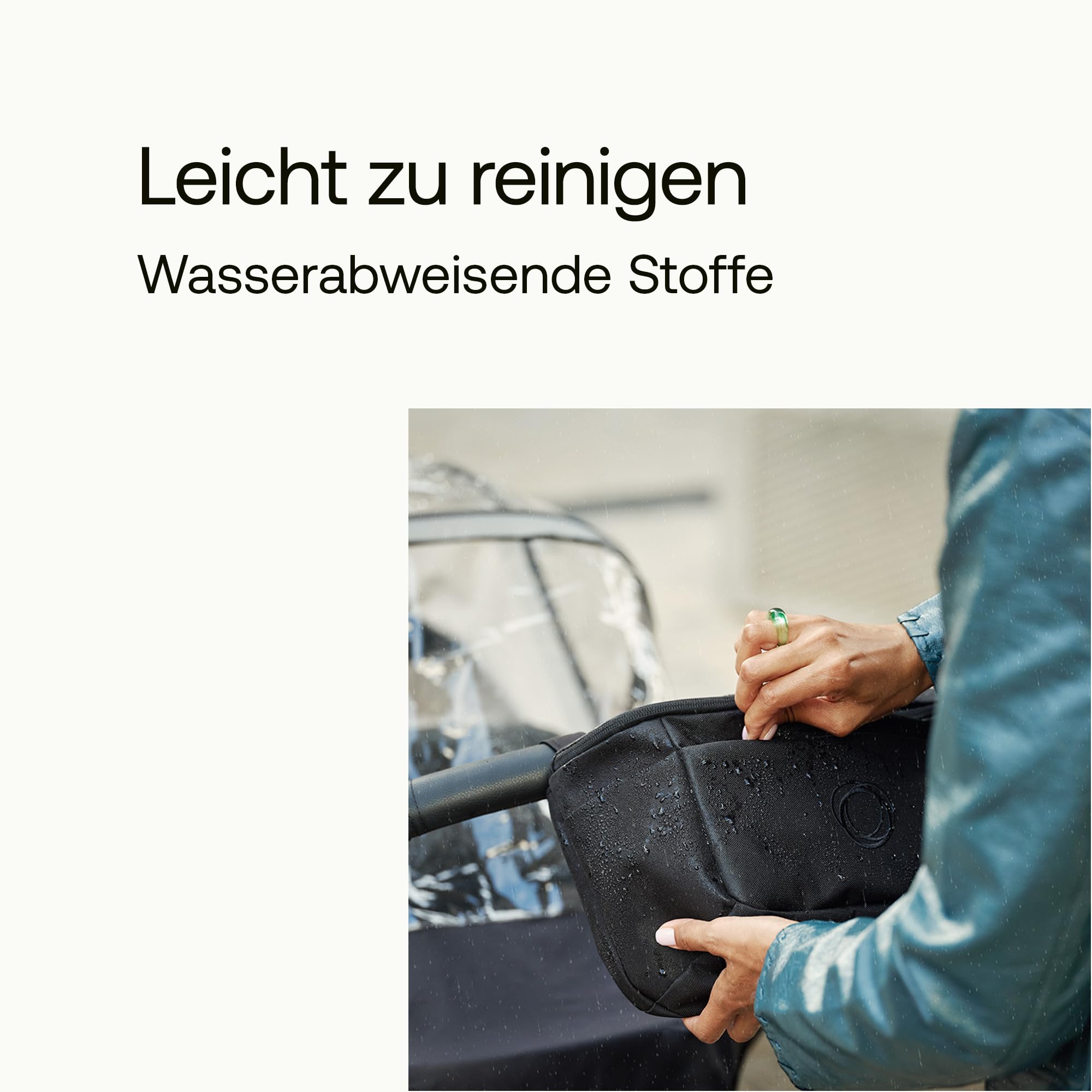 Bugaboo Kinderwagen Organizer-Tasche mit leicht zugänglichen Fächern. Praktisches Accessoire für alle Baby-Essentials in Midnight Black