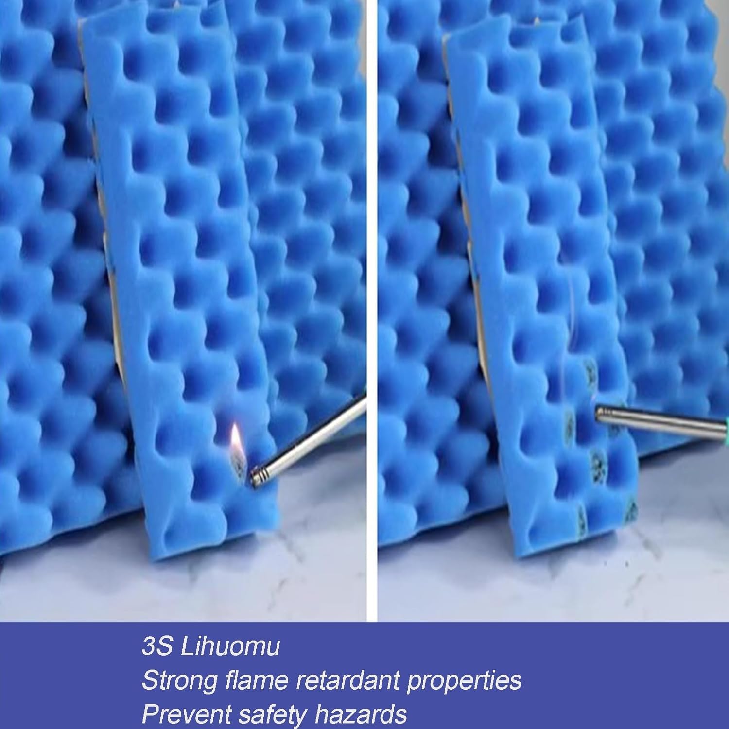 Pannelli fonoassorbenti in schiuma, autoadesivi, insonorizzanti, per studio di registrazione e casa, design piramidale per un migliore assorbimento acustico